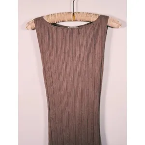 Abercrombie & Fitch Sleeveless Ribbed Knit Maxi Dress M Tan Minimal Old Money thumbnail 6