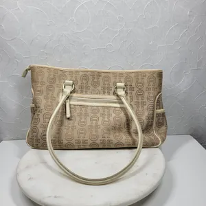 Vintage Etienne Aigner Monogram Logo Tote Shoulder Bag Large Office Pockets thumbnail 11