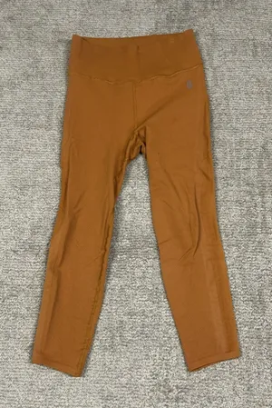 Free People Movement Leggings Women's Size Medium Orange Textured Athletic thumbnail 1