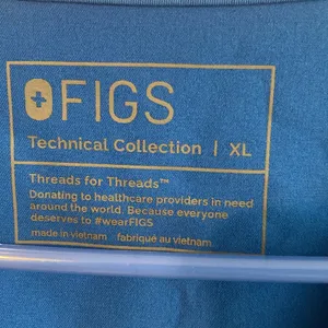 Figs Technical Collection Women’s Size XL Blue Color Scrub Top thumbnail 2