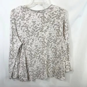 Carole Hochman‎ Large Pajama Set Cotton Gray Animal Print Lounge Luxury 759 thumbnail 3