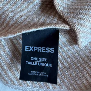 EXPRESS Beige Cream Wool & Acrylic Long Scarf thumbnail 3