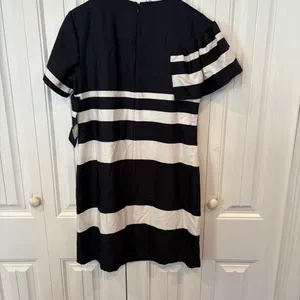 Banana‎ Republic Navy And White Stripe Dress Size Medium thumbnail 2