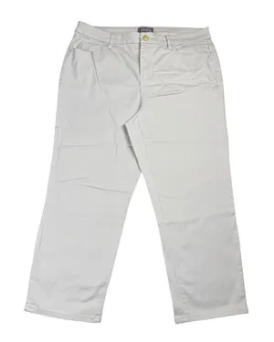 Chicos‎ Cropped Capri Pants Women's Size Large Beige Coastal Grandma Stretch thumbnail 1