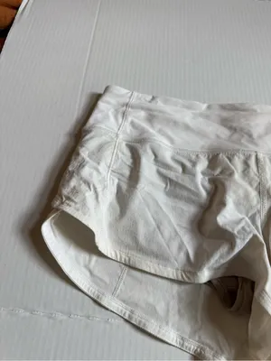 Lululemon Speed Up Shorts White HR thumbnail 3