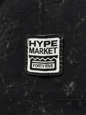 Hype Market45 Black Acid Wash Studded T-Shirt – Men’s thumbnail 6