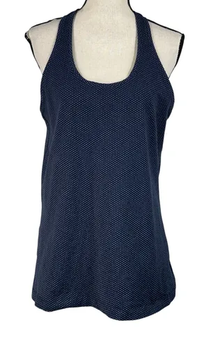Lululemon SZ 10 ? Cool Racerback II Tank Top Pacific Pointe Jacquard Onyx Blue thumbnail 1