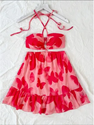 Shein Halter Dress Pink Size XS thumbnail 2