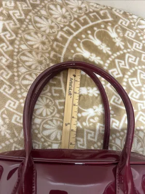 Urban Expression Patent Burgundy Top-Handle Satchel thumbnail 8
