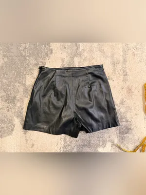 Jason Wu Black Faux Leather Mini Skort thumbnail 6