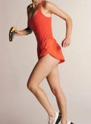 NWOT Free people movement righteous runsie  onesie Orange thumbnail 4