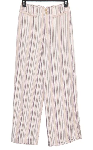 Maeve Pants Wide Leg Linen Coastal Shimmer Cottage Beach Palazzo Resort Stripe 4 thumbnail 1