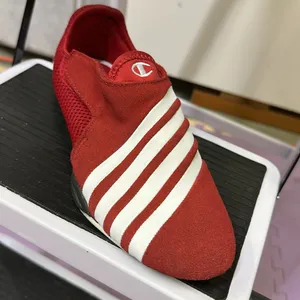 Champion Red and White Breeze Striped Suede Leather Shoes Womens 5.5 thumbnail 12