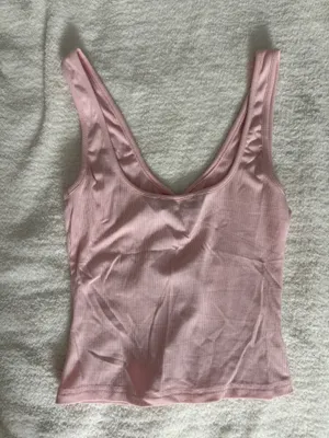 White Fox pink ribbed tank top thumbnail 3