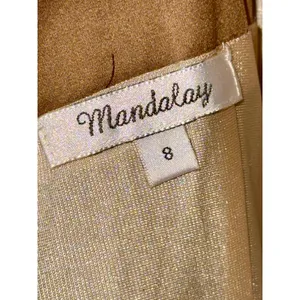 NWT Mandalay Brown Gold Lace Beaded Embellished Long Evening Gown Dress Size 8 thumbnail 10