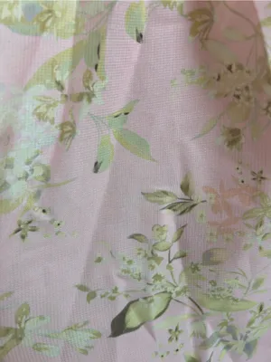 Romantic Pink Floral Maxi Dress with Puff Sleeves size 2 thumbnail 5