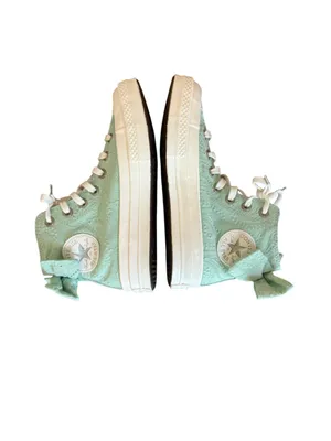Converse Chuck 70 Bow Green Sticky Aloe Embroidered Floral Women Size 7 NWOB thumbnail 5