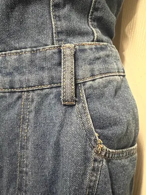 - [ ] Unbranded Wash Bandeau Style Straight Leg Denim Jumpsuit thumbnail 5