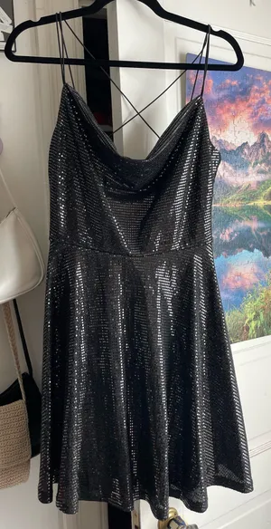 B Darlin black sequin dress thumbnail 1
