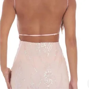 Lucy in the Sky Pale Pink Iridescent Sequin Mini Dress Medium thumbnail 4