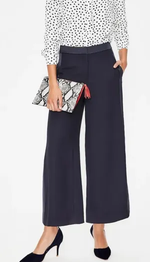 Boden executer‎ wide leg navy culotte Trousers 2R thumbnail 1