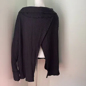Free People Juicy Waffle Knit Open Back Sweater Black Medium NEW thumbnail 7