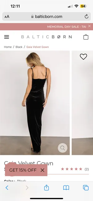 Baltic Born Gia Velvet Bridesmaids Dress thumbnail 2