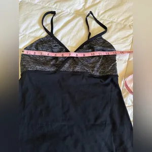 lululemon athletica Black & Heather Gray Tank Top Dress thumbnail 4