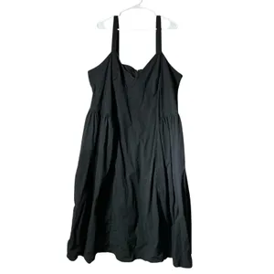 Future Collective Reese Blutstein Minimalist Black Tiered Maxi Dress Plus‎ Sz 24 thumbnail 2