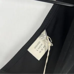 Good Luck‎ Gem Black Strappy Long Sleeve V-Neck Blouse NWT Size L thumbnail 3