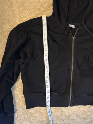 Abound Black Zip Front Pullover Hoodie thumbnail 5