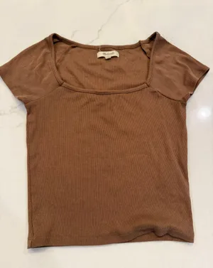 Madewell Ribbed Square Neck Top thumbnail 1