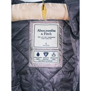 Abercrombie & Fitch Lightweight Hooded Puffer Jacket Womens S Black Packable thumbnail 4