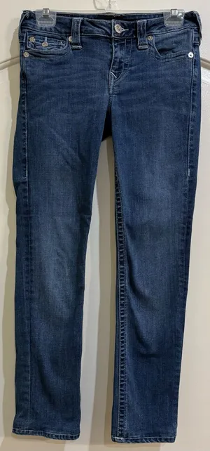 True Religion Slim Straight Medium Wash 5 Picket Jeans. Size 27 thumbnail 1