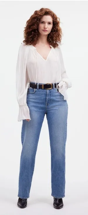 Madewell The Curvy '90s Straight Jean in Rondell Wash‎ Denim High Rise W24 thumbnail 1