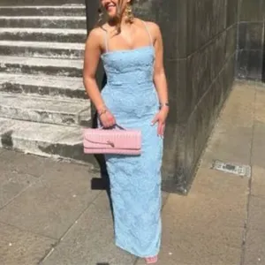 House of CB | Eva Embroidered Floral Corset Maxi Dress in Tuscan Blue | Large thumbnail 3
