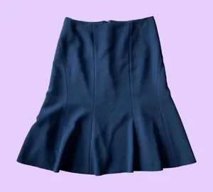 Vintage y2k Ann Taylor Black Fit and Flare Mermaid Style Skirt 🔥 thumbnail 1