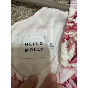 Hello Molly Sweetest Kind Pink Floral Cut Out Mini Dress size XS NWOT thumbnail 5