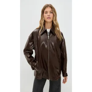 Free People Sloane Faux Leather Jacket Size XL thumbnail 3