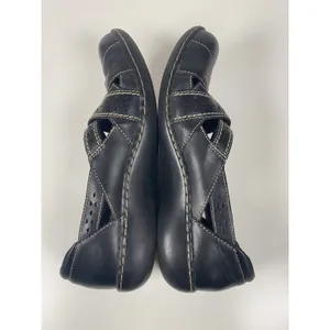 Clarks Ashland Spin Q Womens Size 8.5M Black Tan Leather Loafer Mary‎ Jane Shoes thumbnail 4