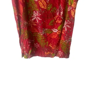Bahama Beach Vintage 90s Women's Size 12 Large Hawaiian Red Tropical Midi Dress‎ thumbnail 3