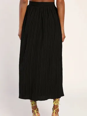 Lulus Midsummer Memories Black Mid-Rise Maxi Skirt Size Small thumbnail 2
