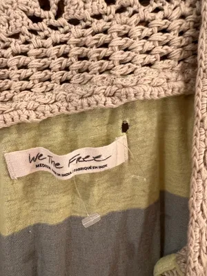 Free People Womens Luca Linen Blend Crochet Tank Top thumbnail 6
