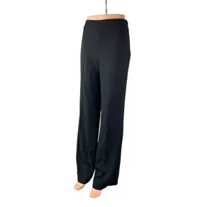 Zara Women's Black Pull On High Waisted Straight Wide Leg Trousers Pants Size XS thumbnail 3