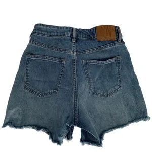 H&M Distressed Denim Cutoff Shorts Blue Wash Raw Hem M 8 thumbnail 4
