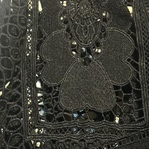 Lovestitch Black lace tie in front top size s‎ (oversized)boho whimsy goth thumbnail 6