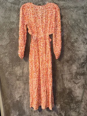 Old Navy Floral Cut-Out Long Sleeve Maxi Dress Size S thumbnail 6