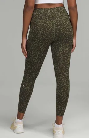 Lululemon Base Pace High-Rise Tight 28" Intertwined Camo Olive W5DX7S size 8 thumbnail 1