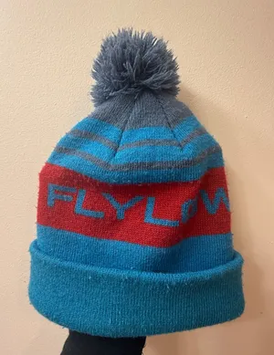Flylow Gear OG Pom Torquoise Teal Unisex Beanie Hat Cap Rib Knit Ski Snowboard thumbnail 1