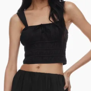 NWT Aritzia Sunday Best Martine Poplin Top Black- Size Small thumbnail 2